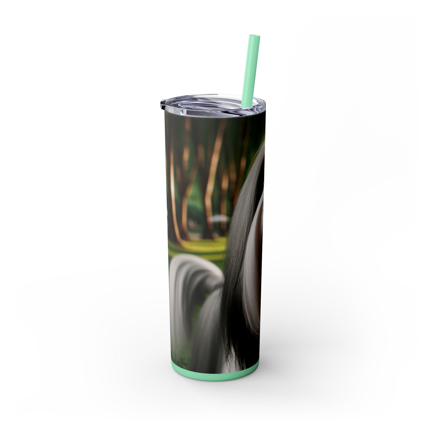 Tibetan Terrier Skinny Tumbler with Straw, 20oz
