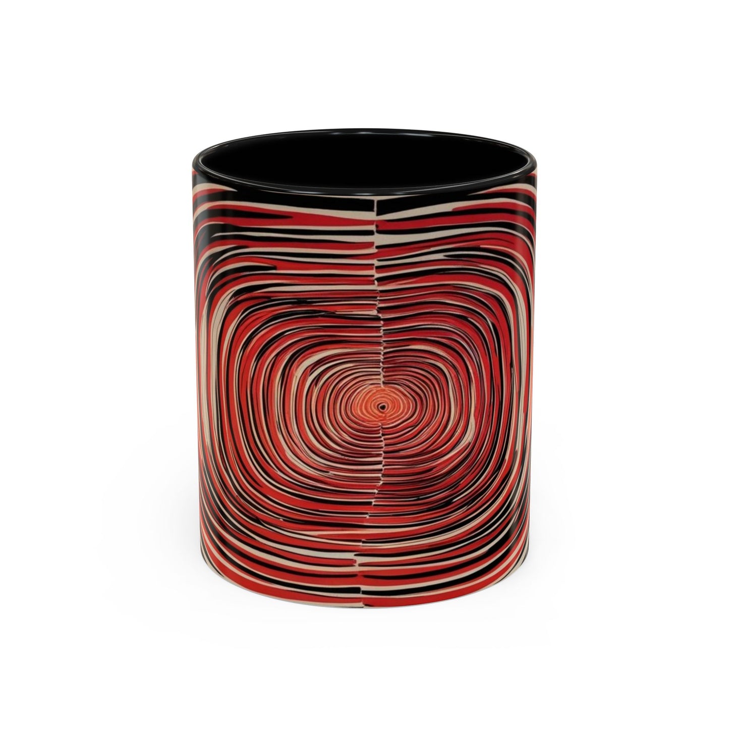 Optical Illusion Accent Mug – Ceramic Coffee Cup