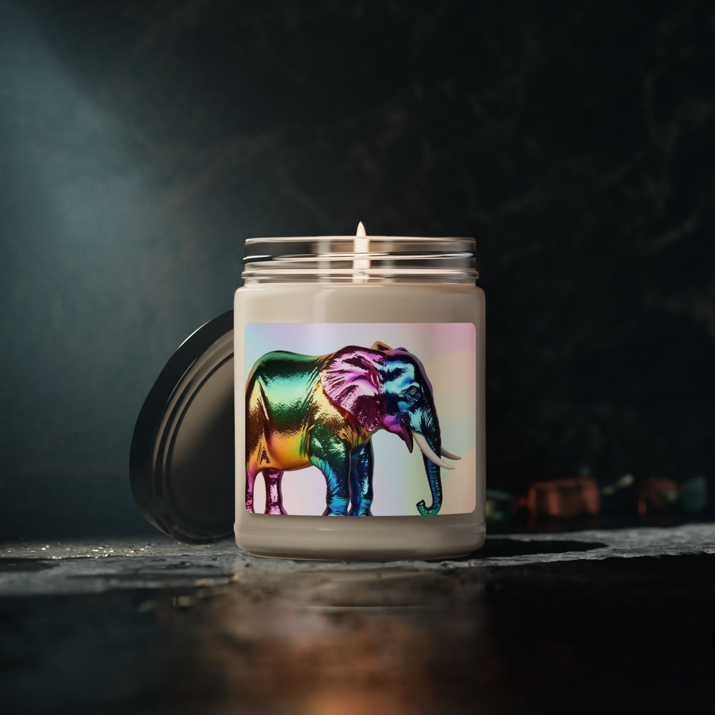 Rainbow Elephant- Scented Soy Candle, 9oz