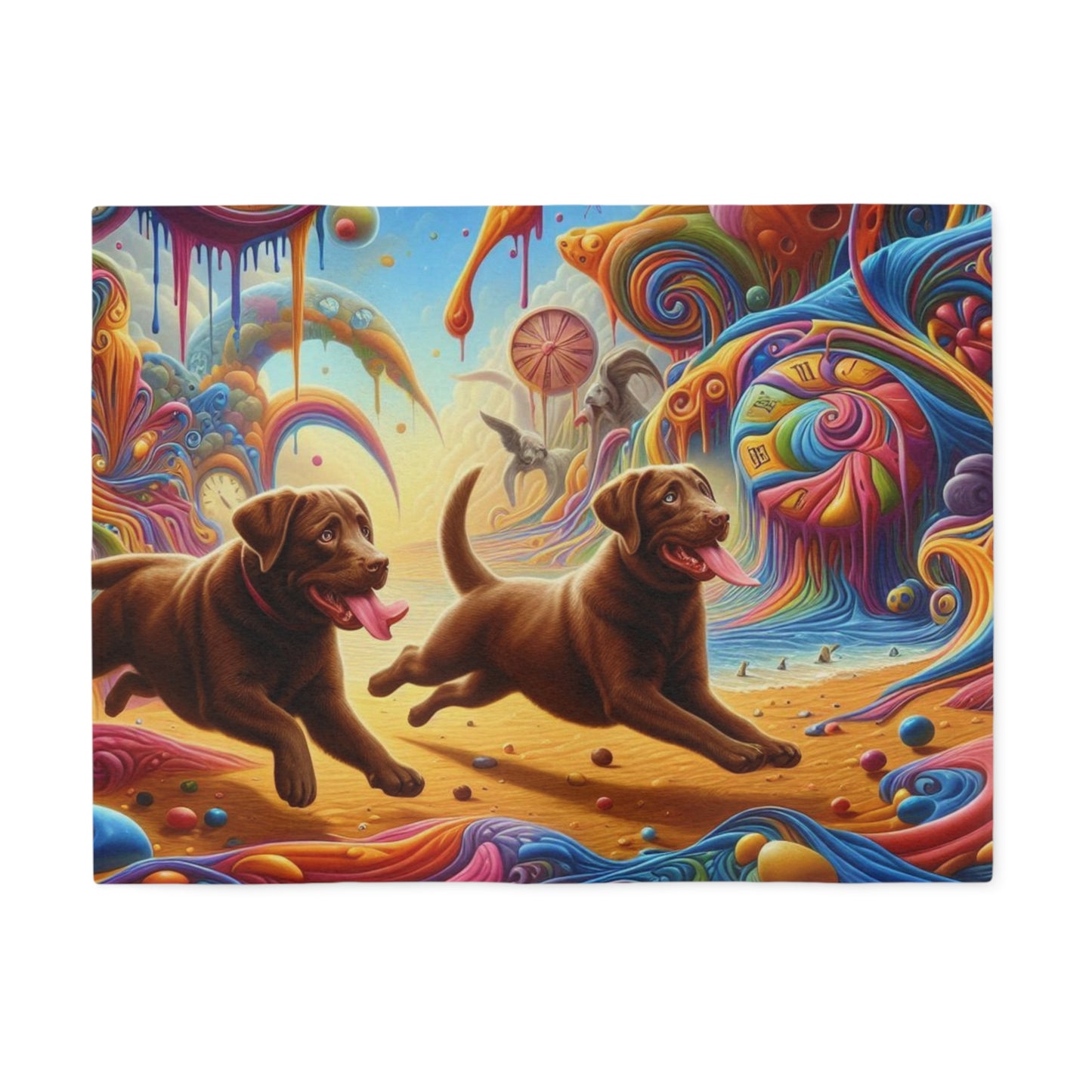 Chocolate Labrador Sweatshirt Blanket