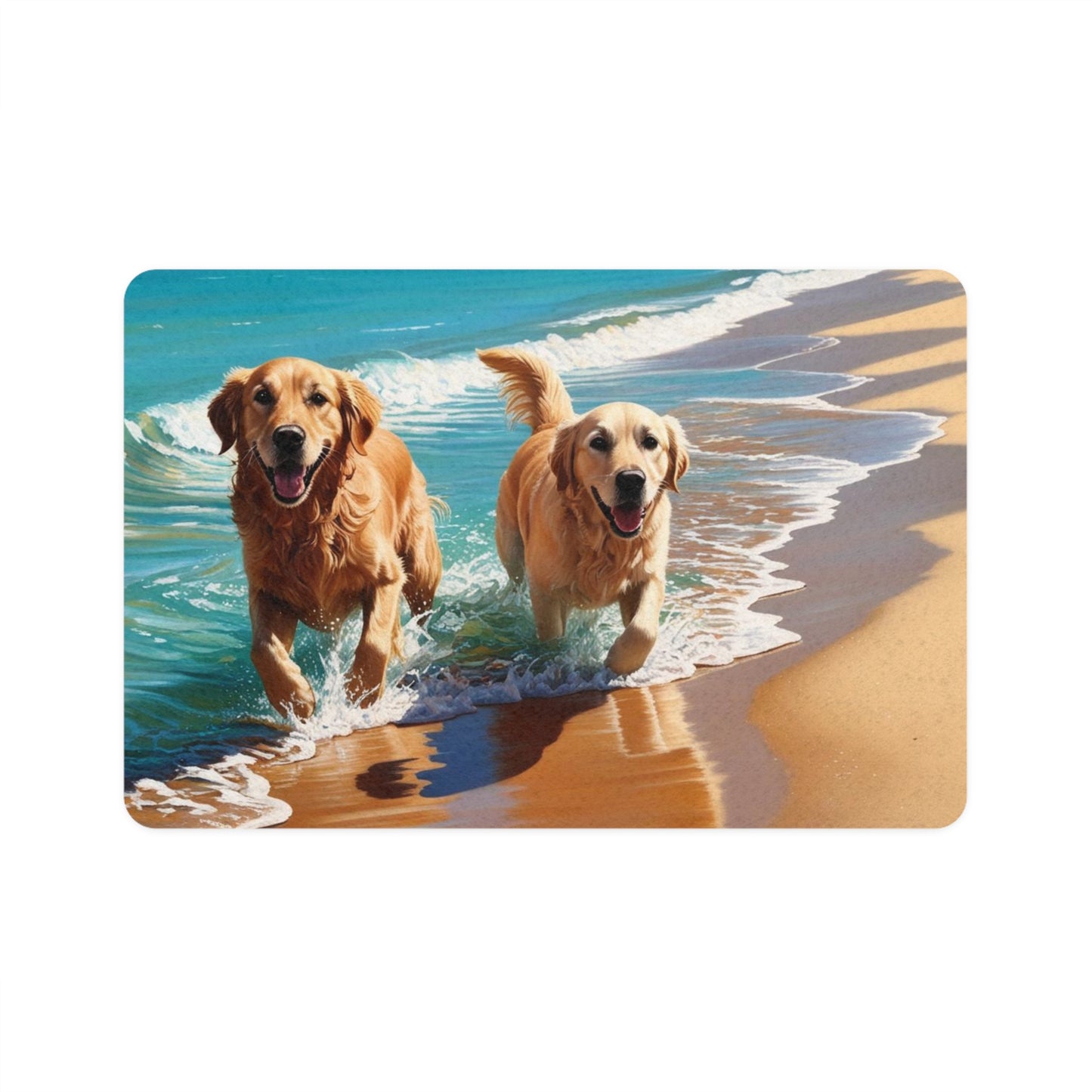 Pet Food Mat (12x18) - Beach Dogs