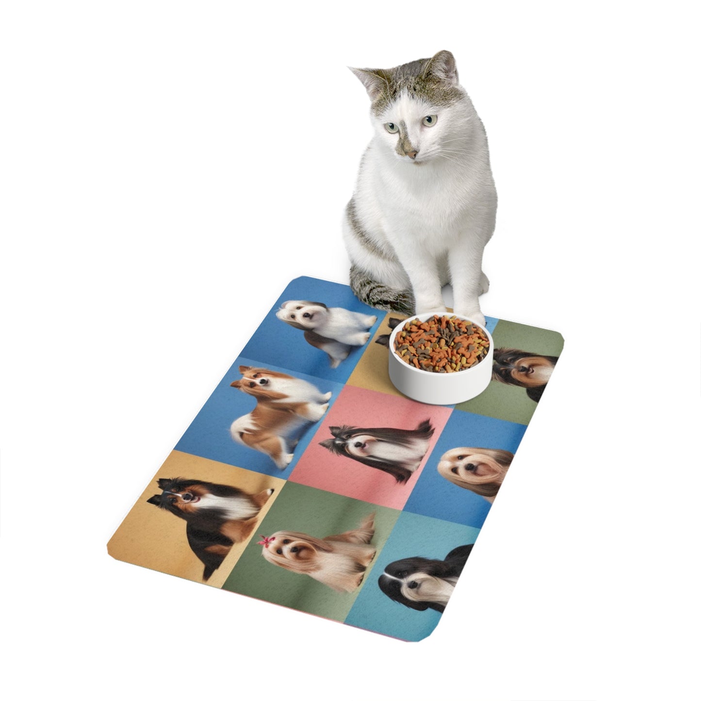 Pet Food Mat (12x18) - Longhaired Dogs