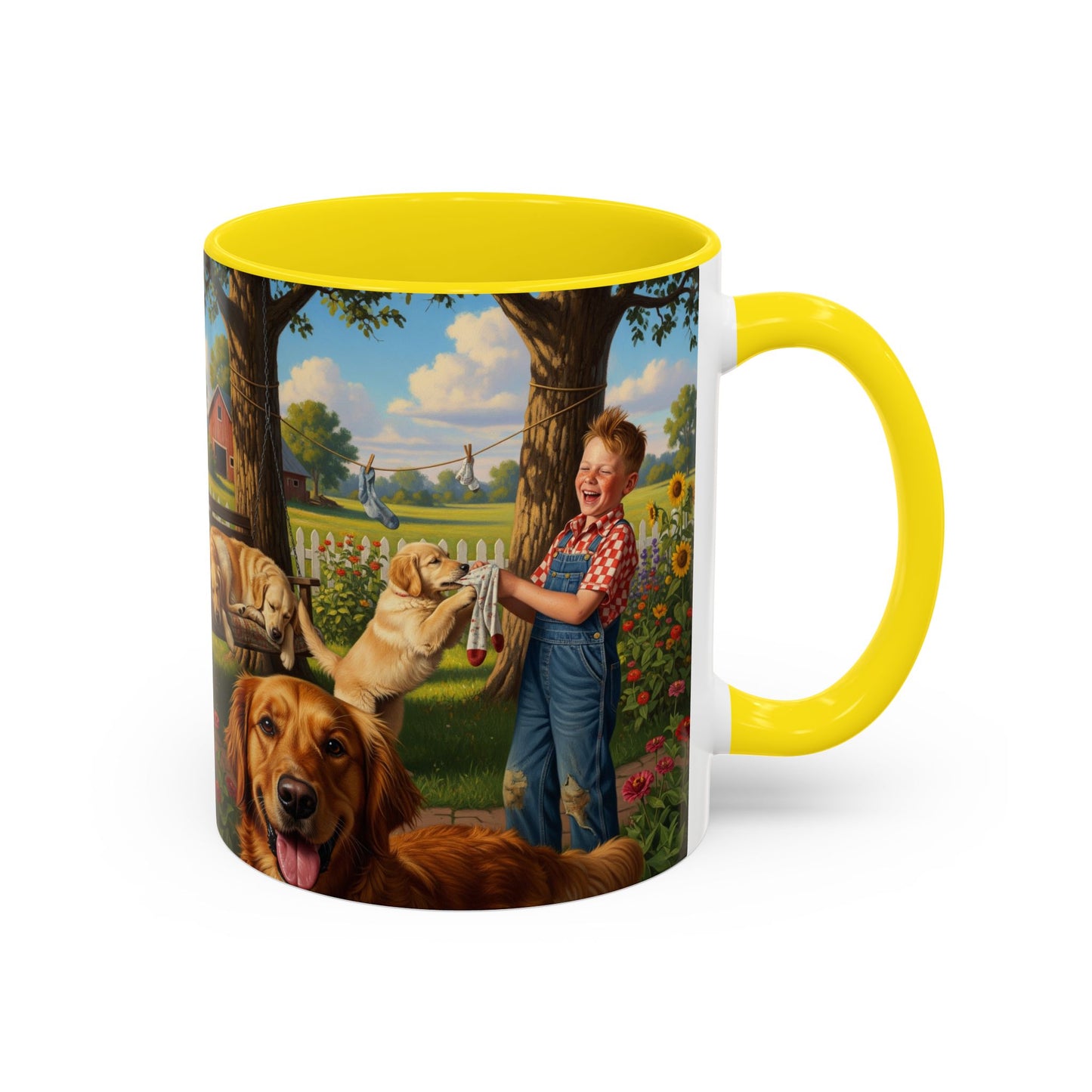 Golden Retriever Accent Coffee Mug - Perfect Gift for Dog Lovers