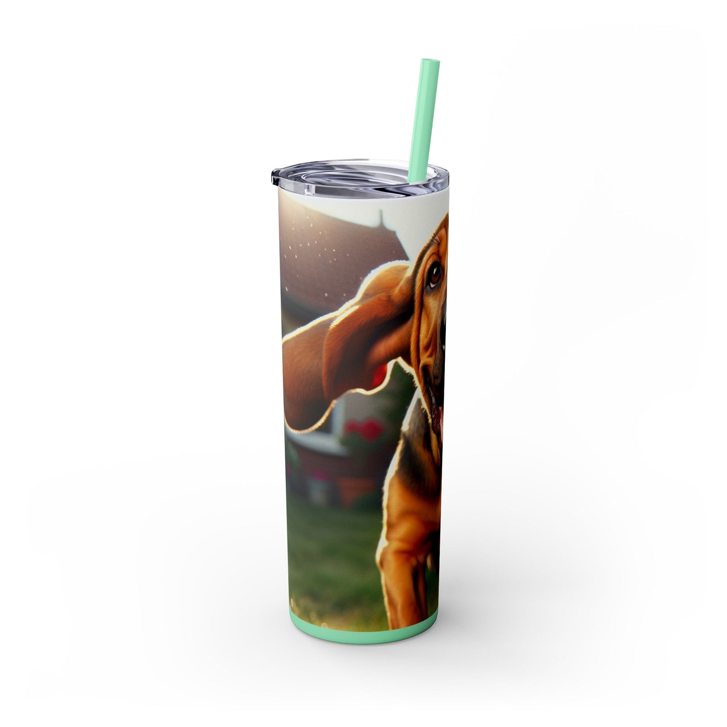 Bloodhound Skinny Tumbler with Straw, 20oz
