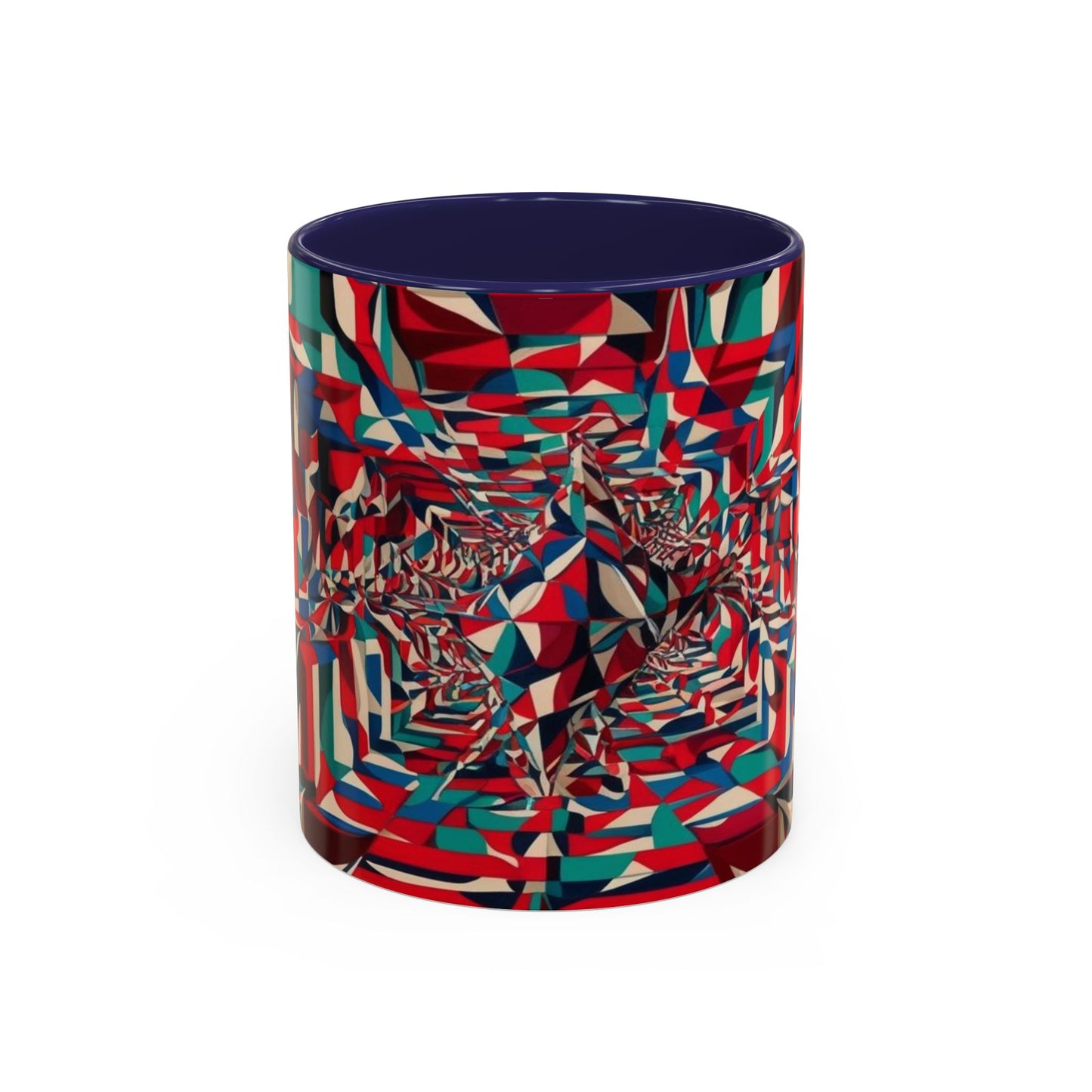 Optical Illusion Accent Mug – Ceramic Coffee Cup