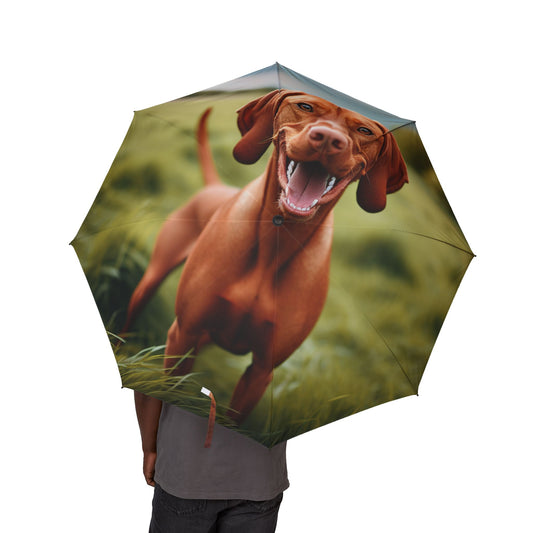 Hungarian Vizsla Semi-Automatic Foldable Umbrella