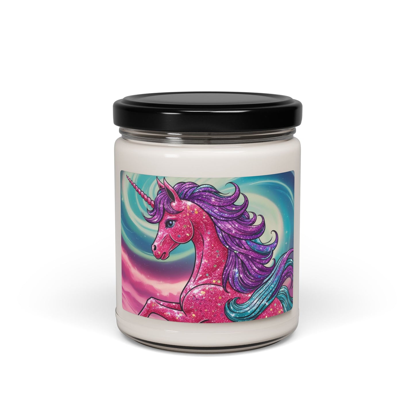 Glittery Psychedelic Unicorn- Scented Soy Candle, 9oz