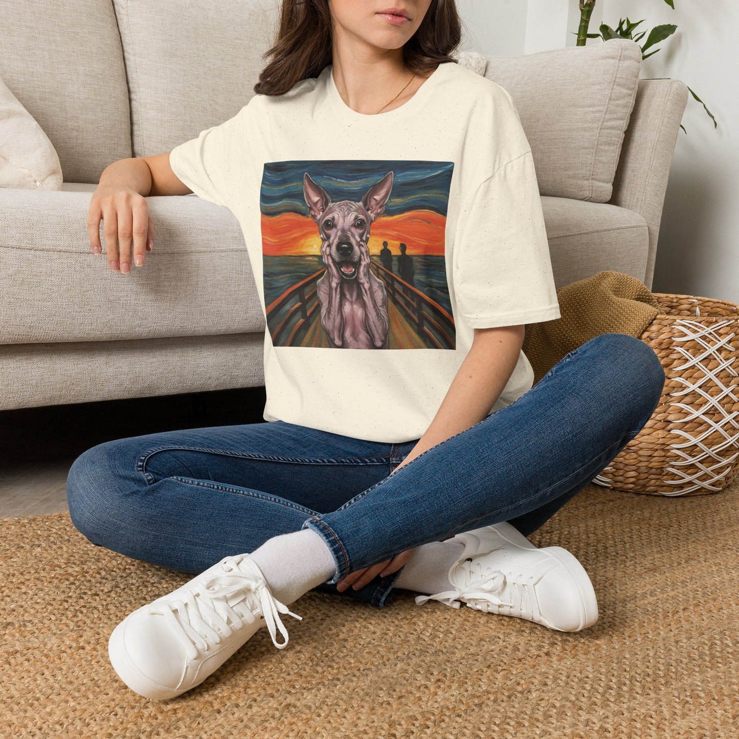 Canine Canvas Collection: Munch Homage Tee Shirt