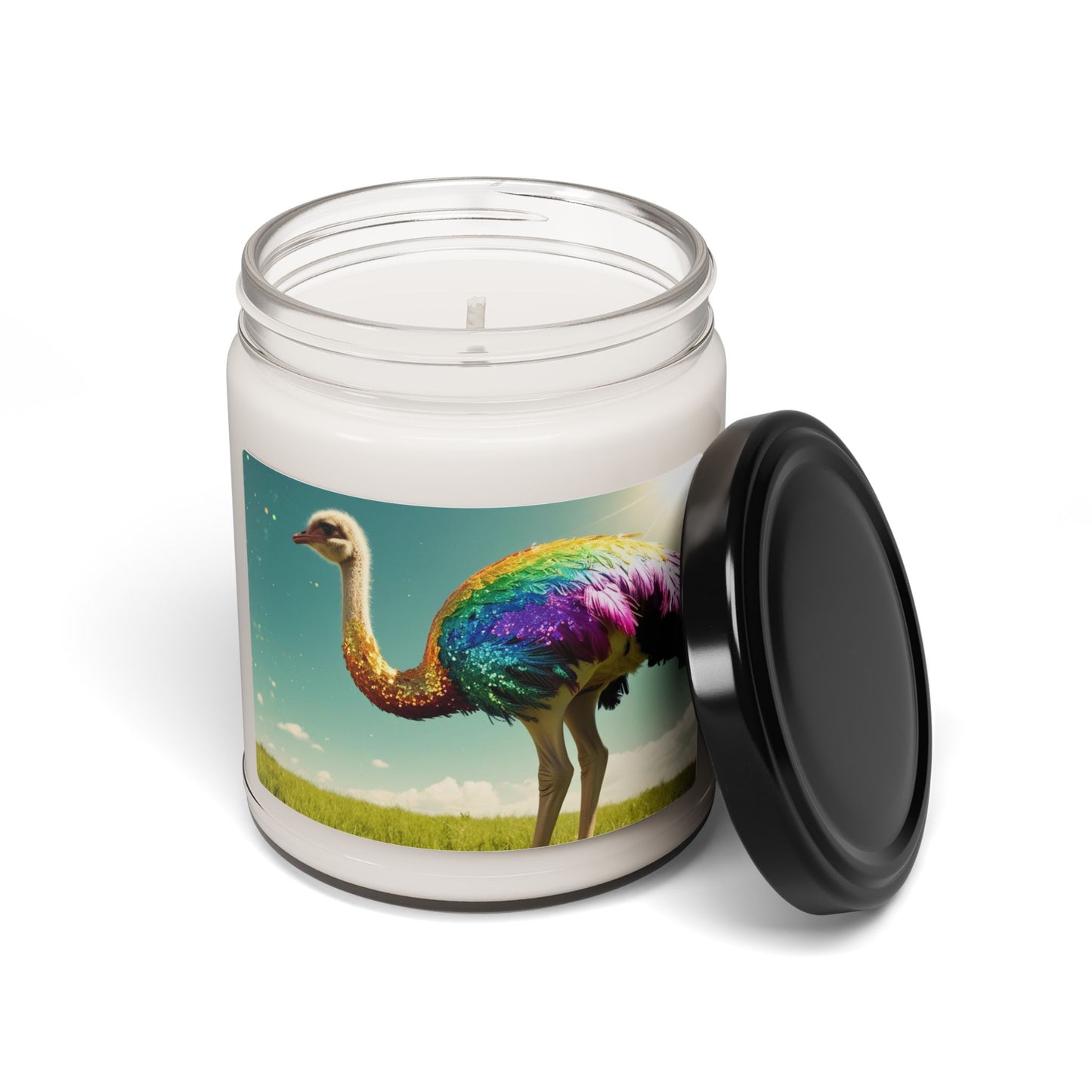 Rainbow Ostrich- Scented Soy Candle, 9oz