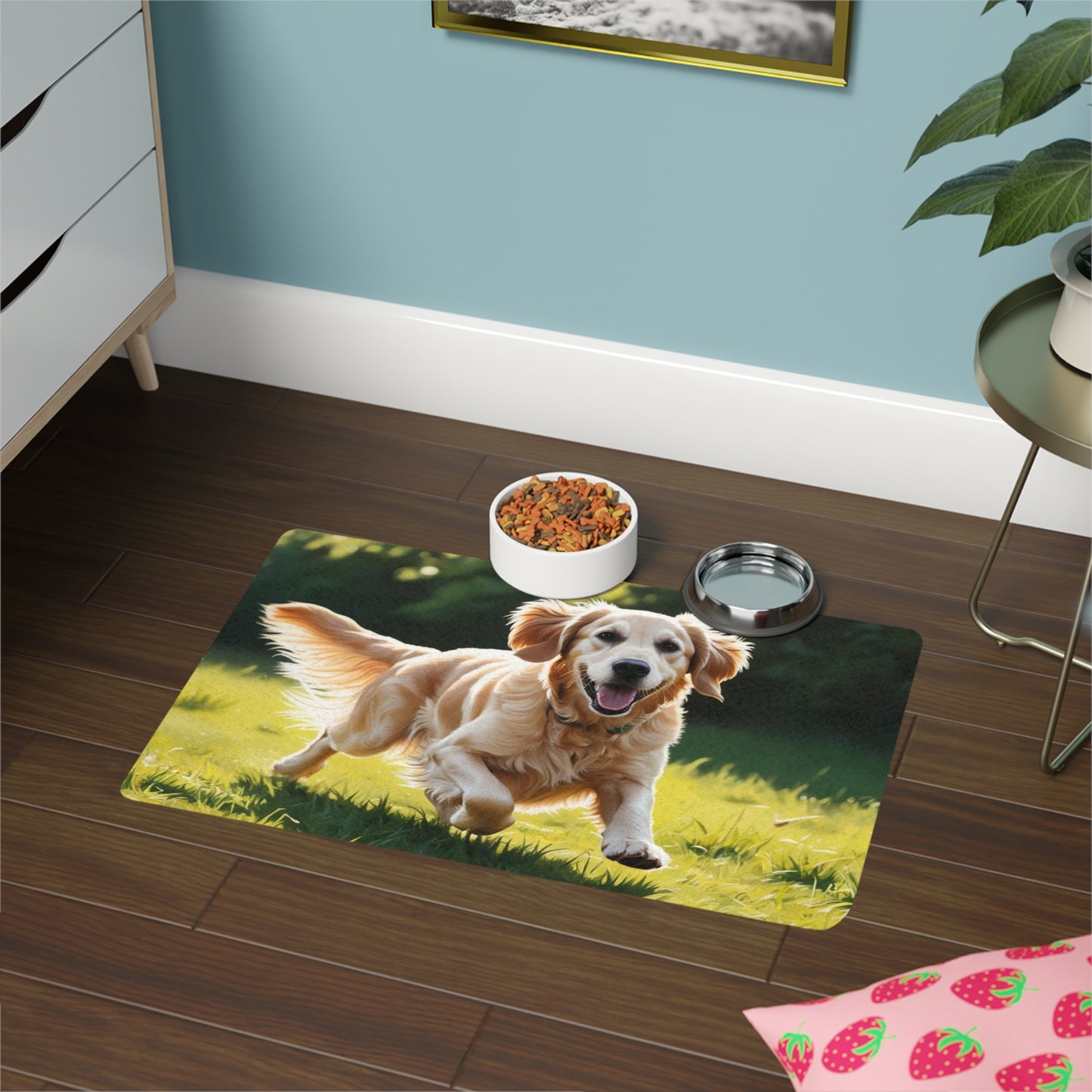 Pet Food Mat (12x18) - Flat Coated Retriever