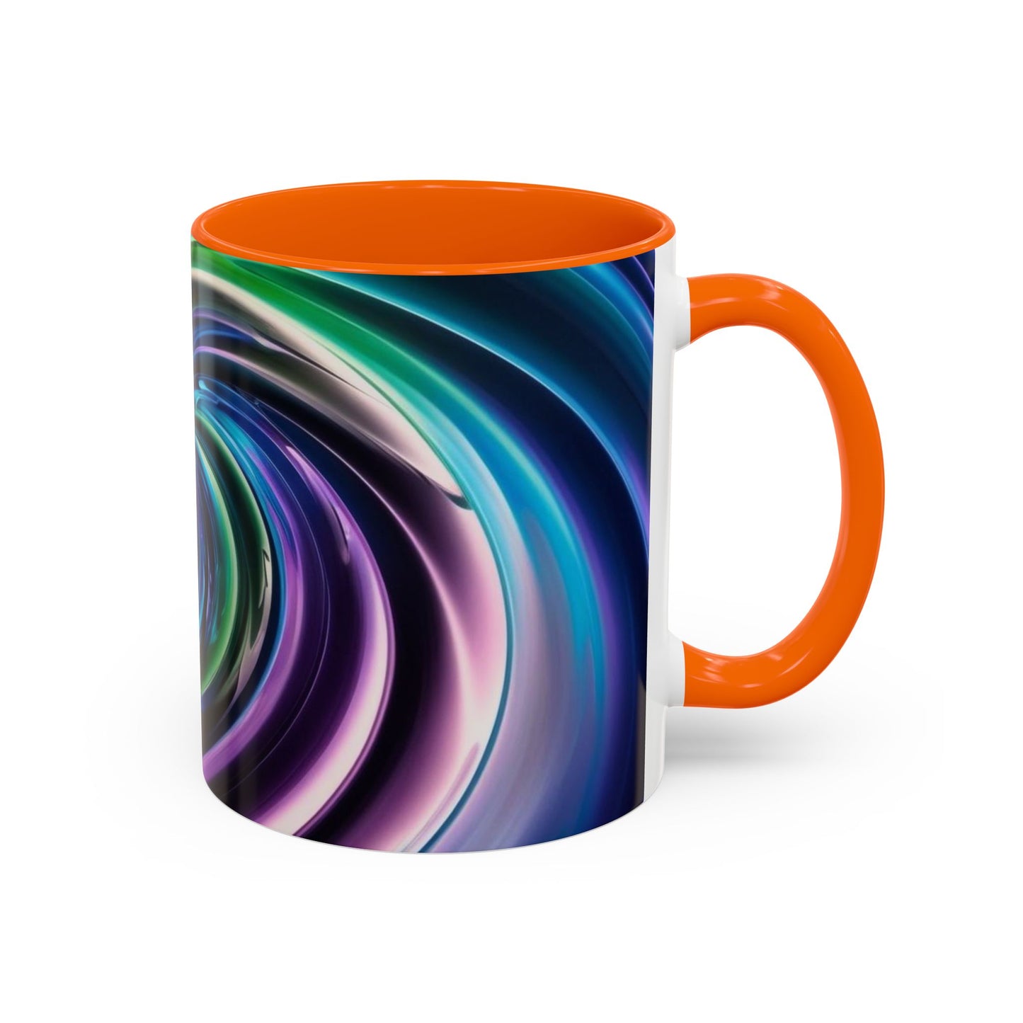 Optical Illusion Accent Mug – Ceramic Coffee Cup
