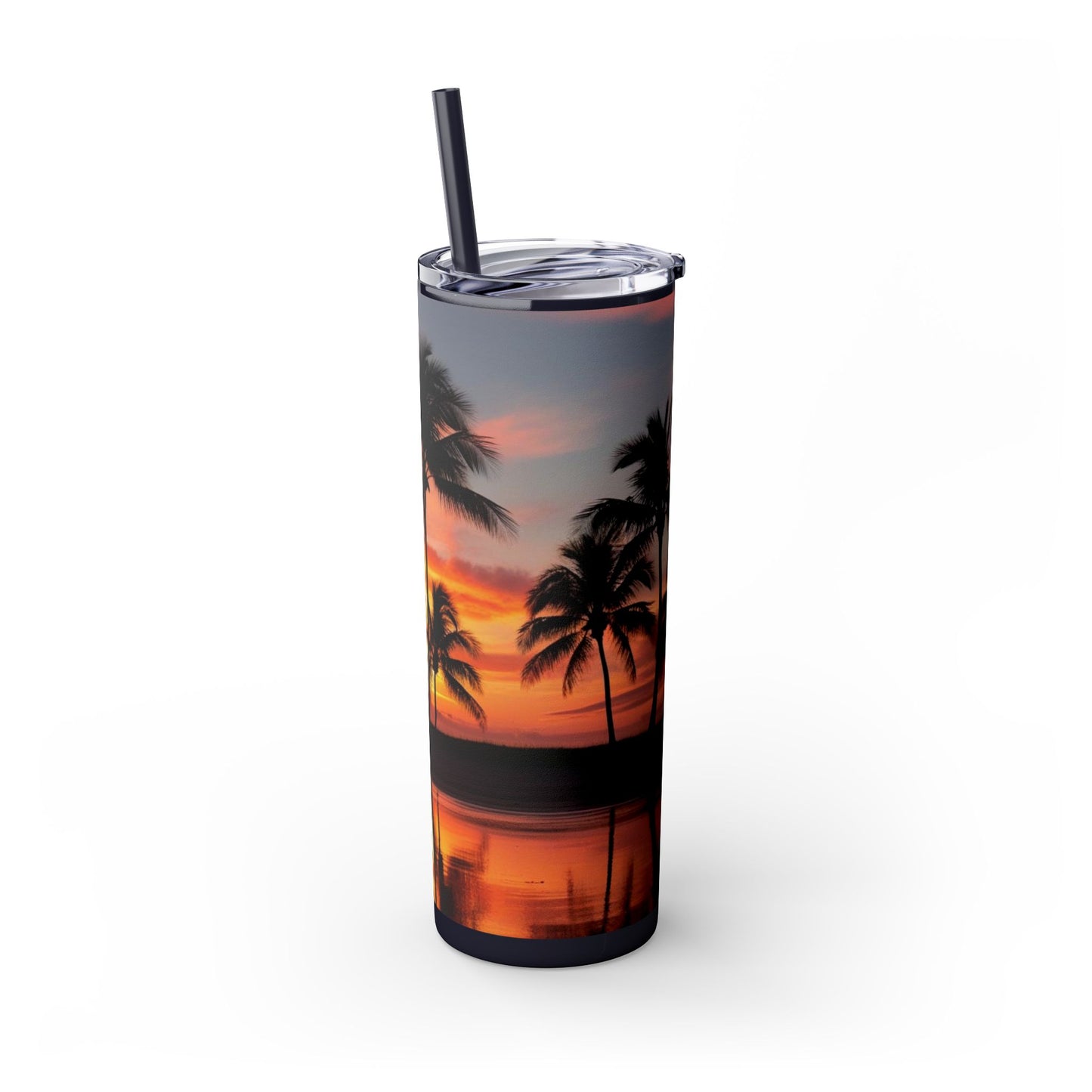 Brilliant Sunrise Skinny Tumbler with Straw, 20oz