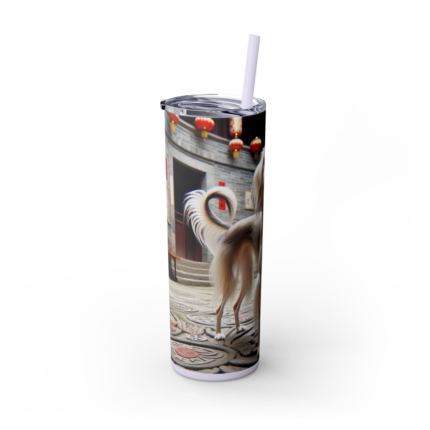 Gobelet Saluki chinois avec paille, 590 ml