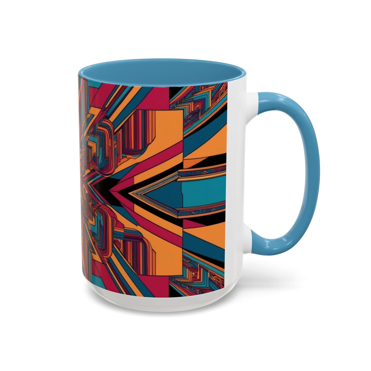 Optical Illusion Accent Mug – Ceramic Coffee Cup