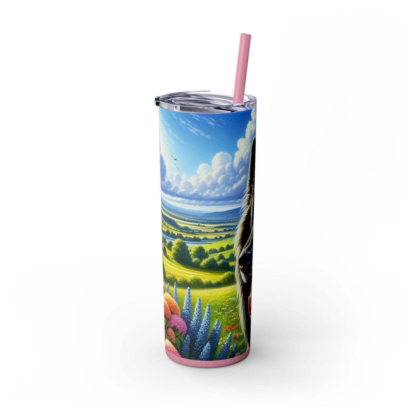 Gobelet isotherme à motif de berger croate avec paille, 59 cl