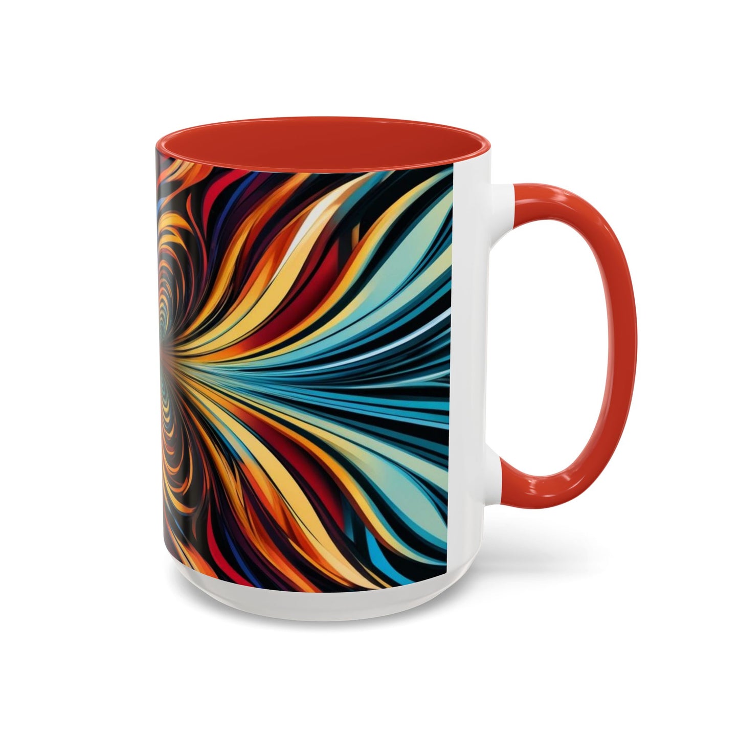 Optical Illusion Accent Mug – Ceramic Coffee Cup