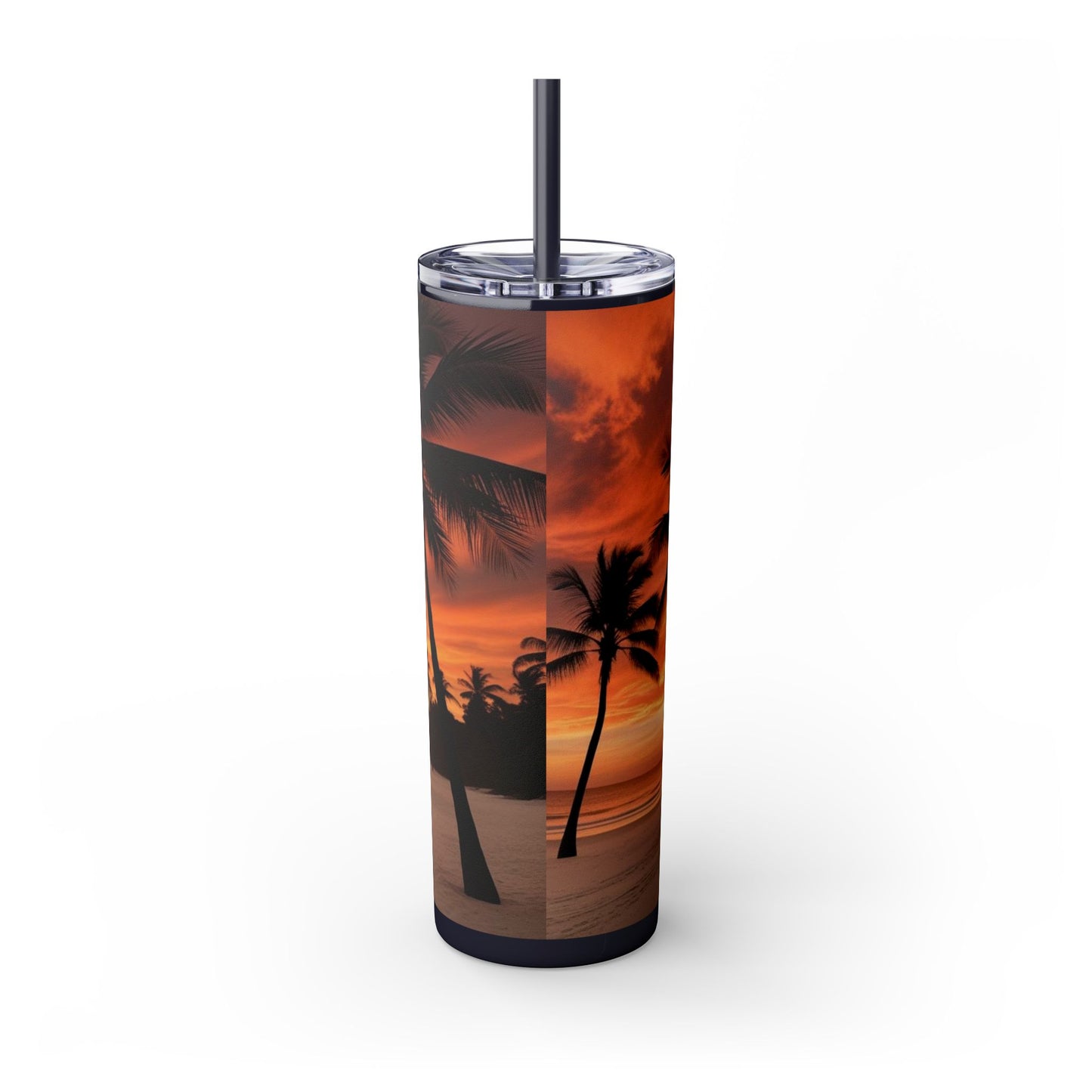 Brilliant Sunrise Skinny Tumbler with Straw, 20oz