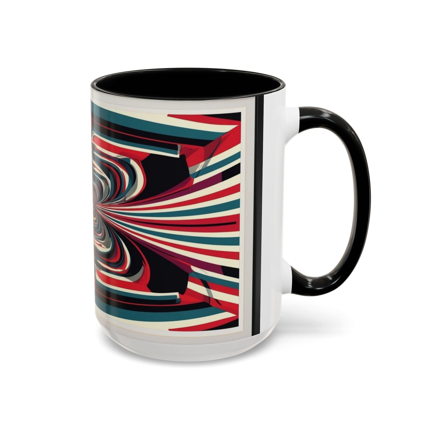 Optical Illusion Accent Mug – Ceramic Coffee Cup