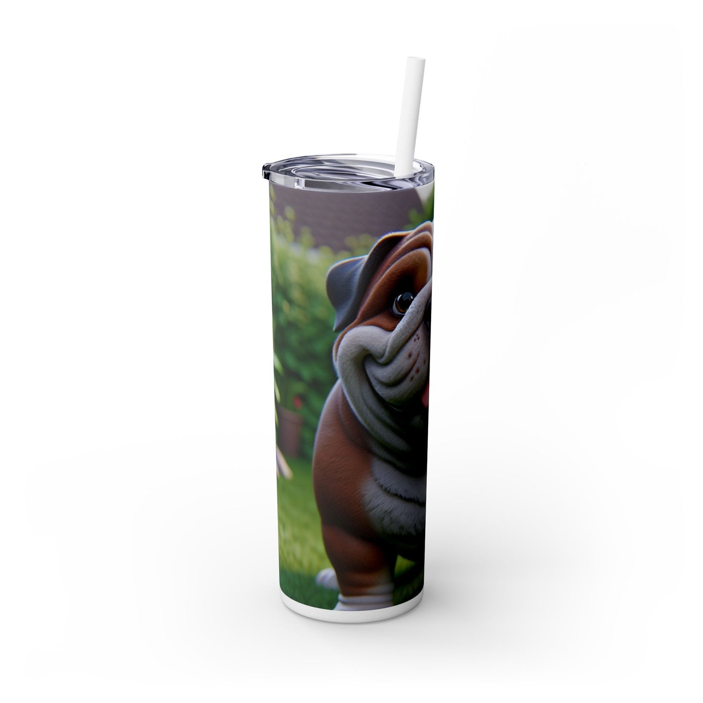 Olde English Bulldogge Tumbler with Straw, 20oz