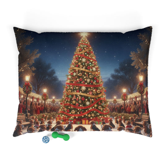 Christmas Tree Lighting Celebration Pet Bed