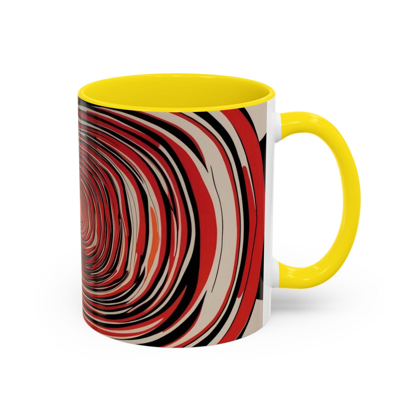 Optical Illusion Accent Mug – Ceramic Coffee Cup
