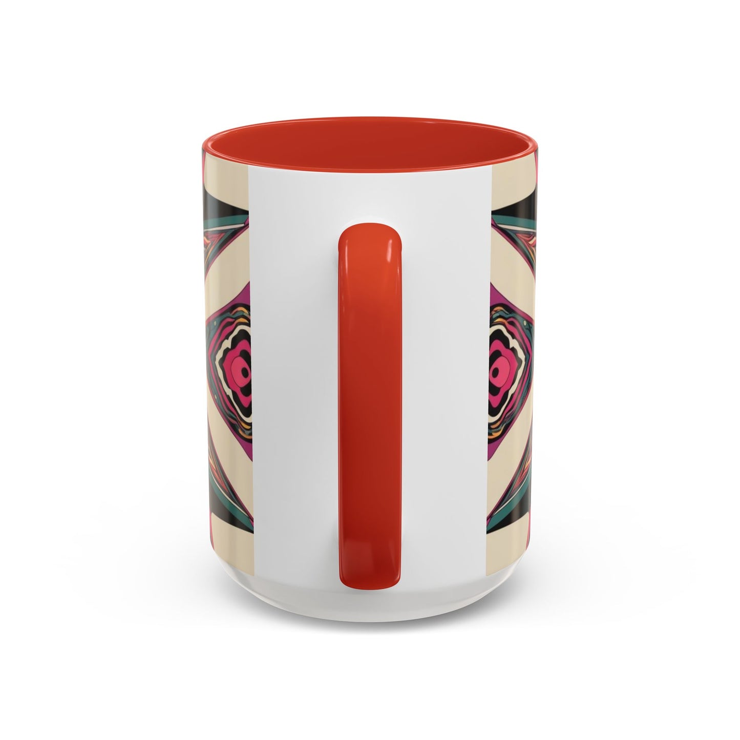 Optical Illusion Accent Mug – Ceramic Coffee Cup