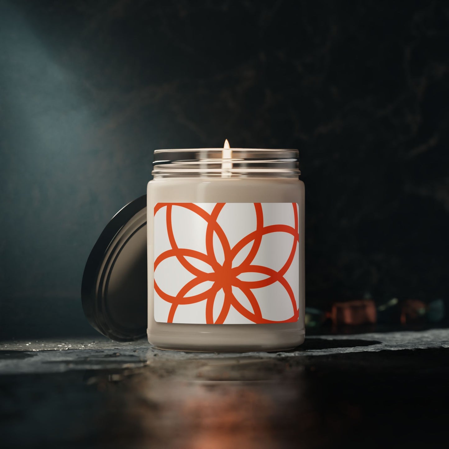 Orange Spirograph- Scented Soy Candle, 9oz