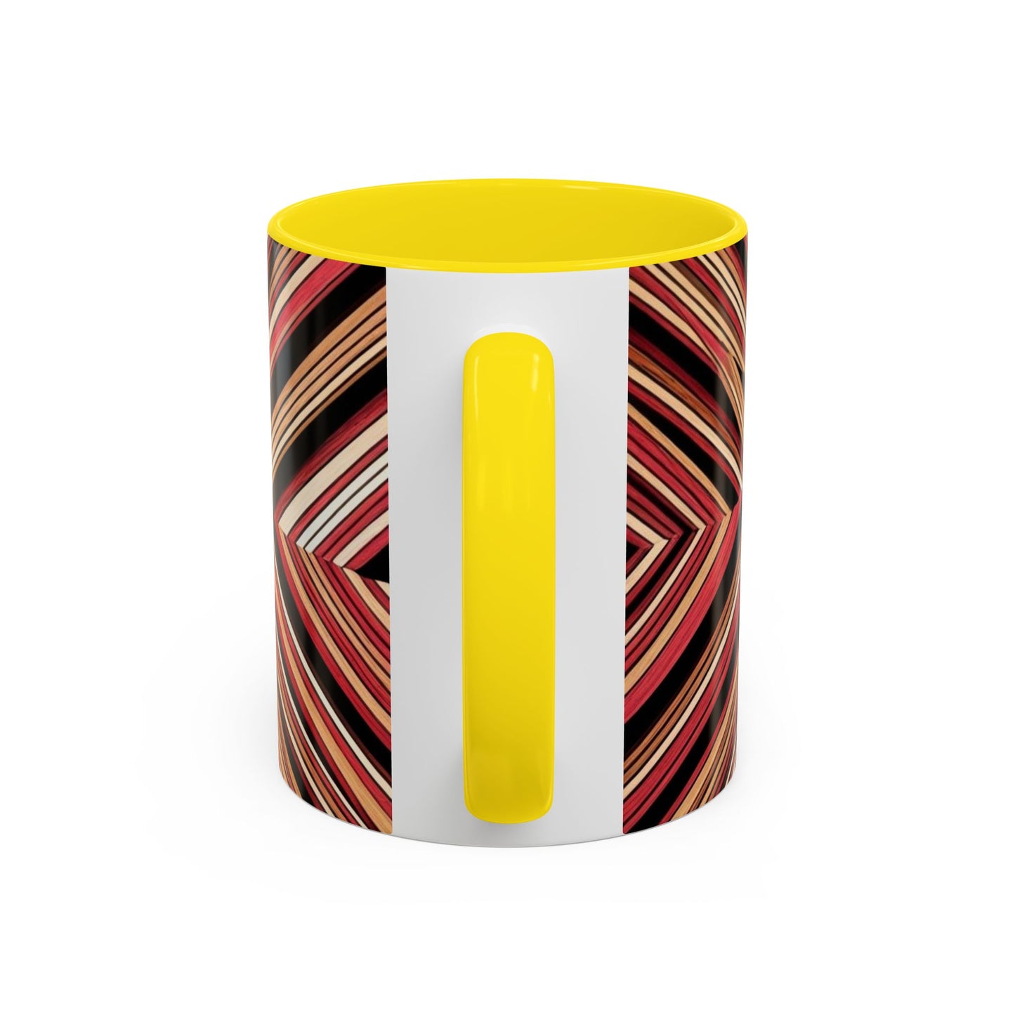 Optical Illusion Accent Mug – Ceramic Coffee Cup