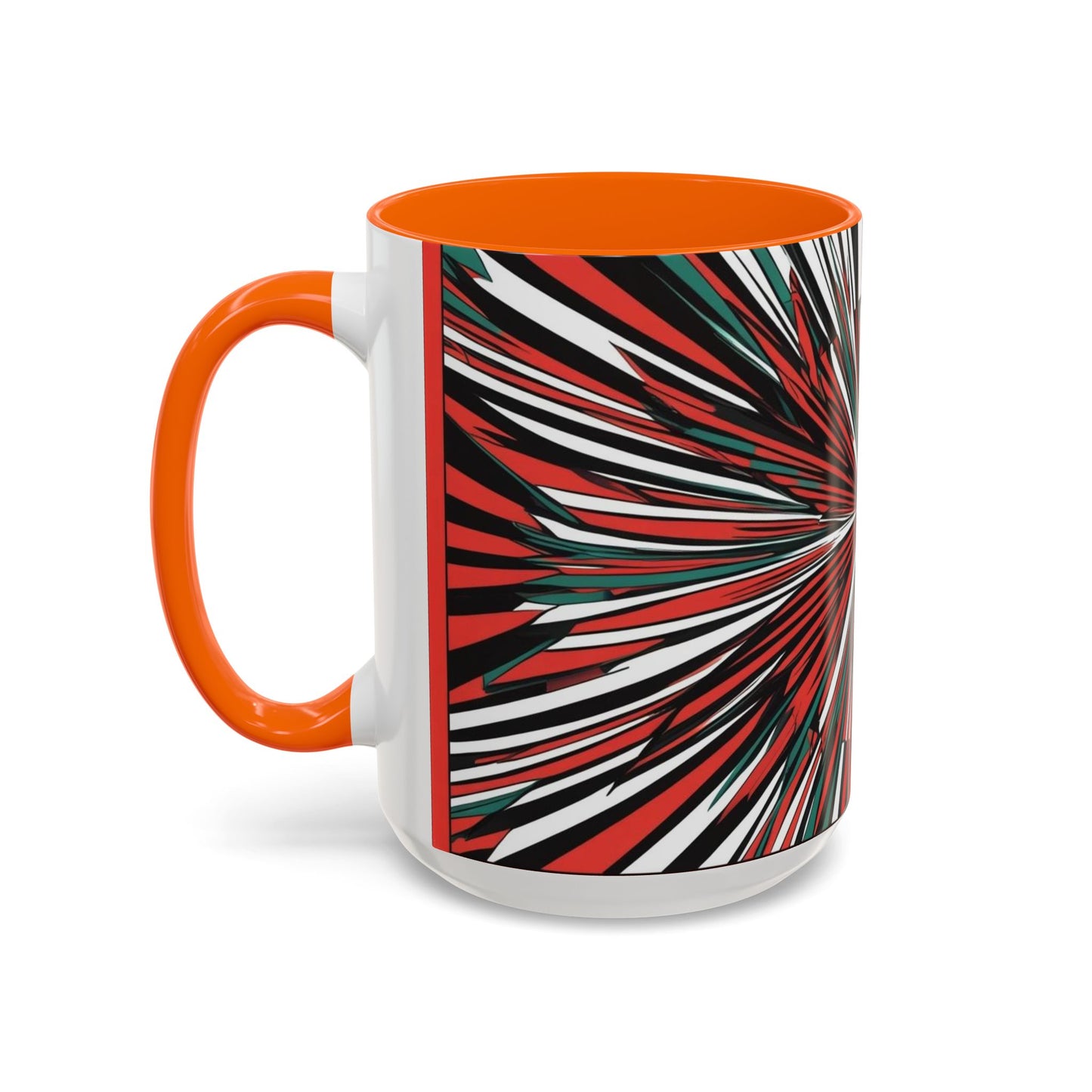 Optical Illusion Accent Mug – Ceramic Coffee Cup