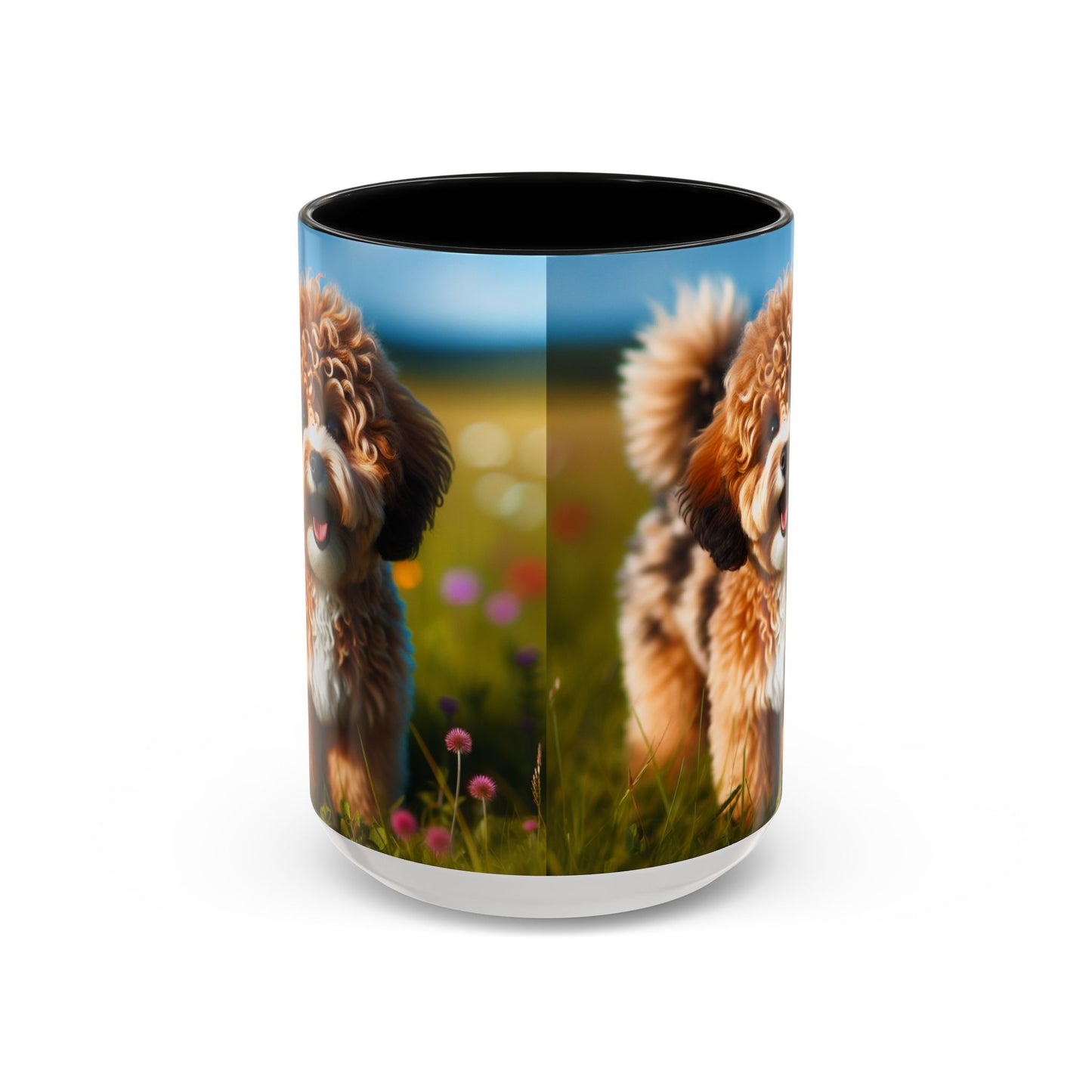 Russkaya Tsvetnaya Bolonka Accent Coffee Mug - Perfect Gift for Dog Lovers