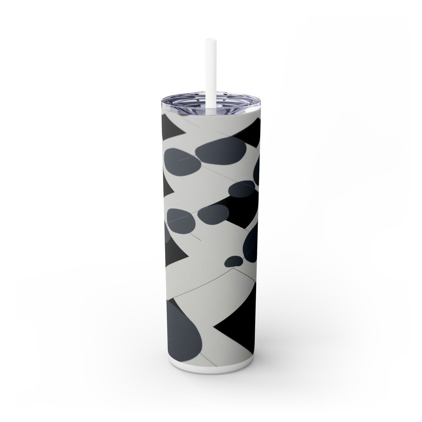 Optical Illusion Skinny Tumbler with Straw, 20oz