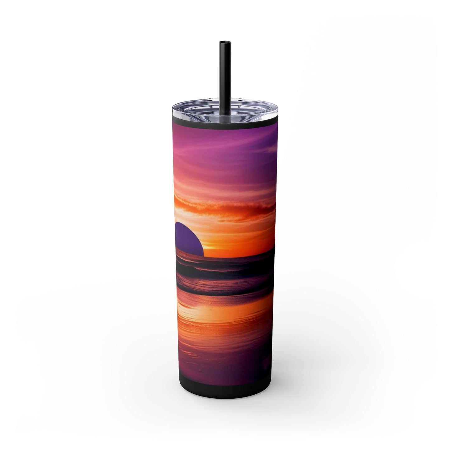 Brilliant Sunrise Skinny Tumbler with Straw, 20oz