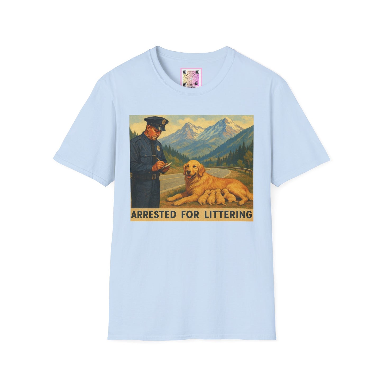 "Arrested for Littering" Retro Tee Shirt