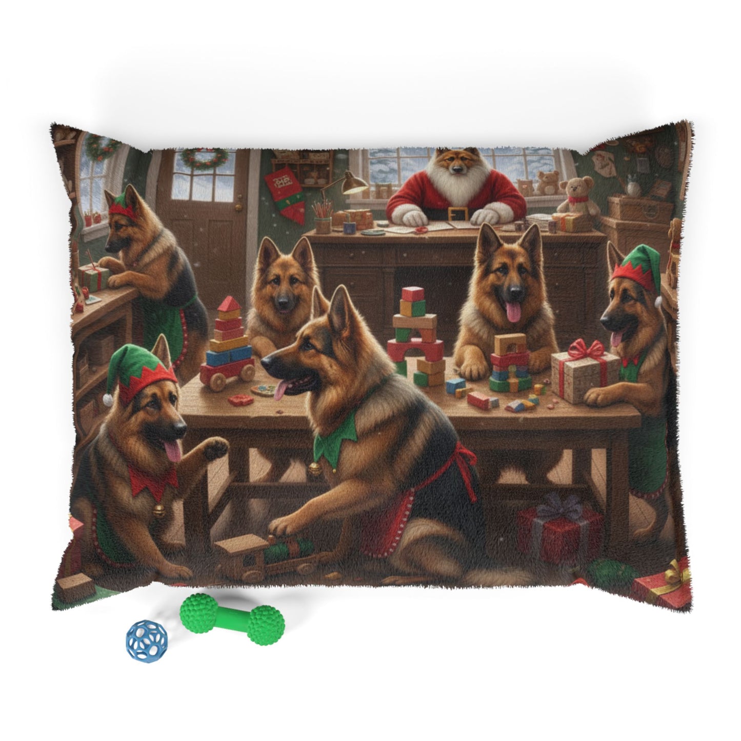 German Shepherd Holiday Workshop Pet Bed
