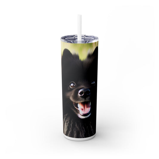 Swedish Lapphund Skinny Tumbler with Straw, 20oz