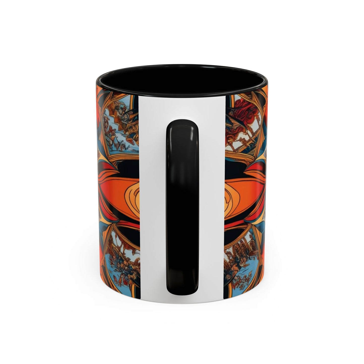 Optical Illusion Accent Mug – Ceramic Coffee Cup