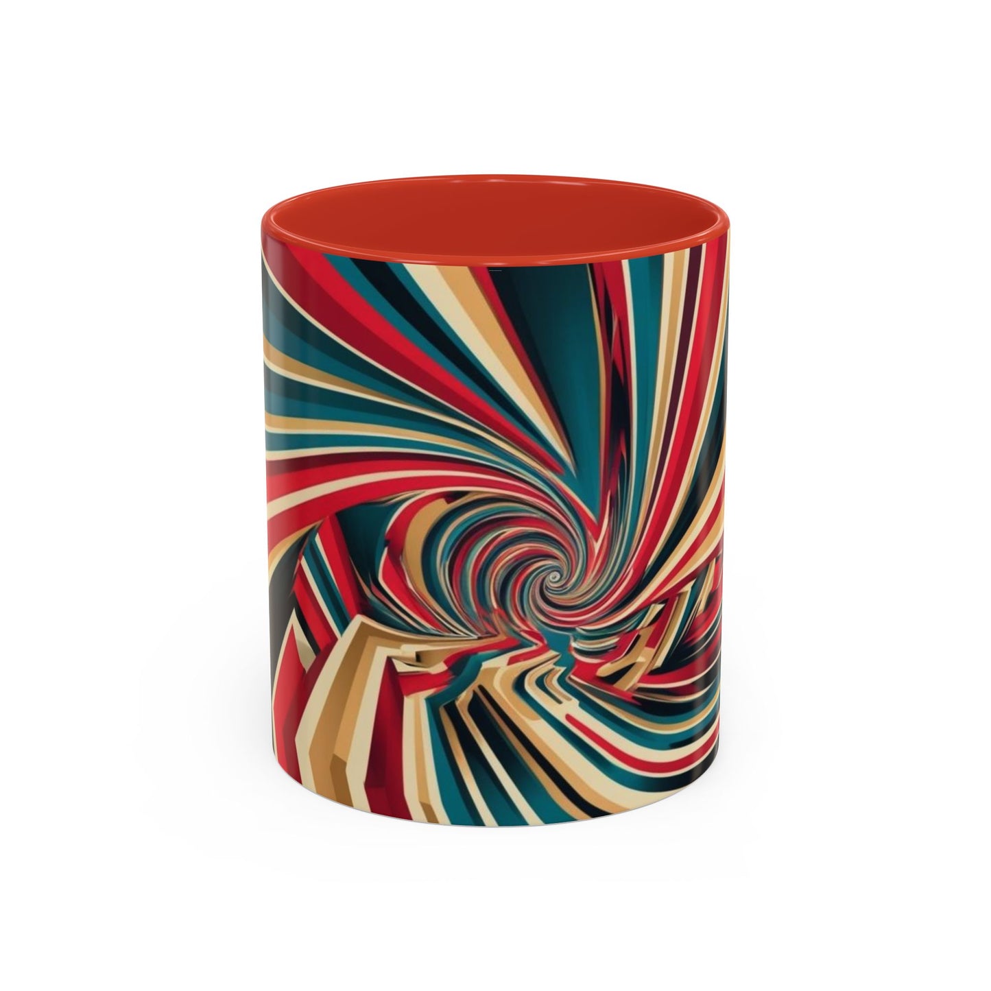 Optical Illusion Accent Mug – Ceramic Coffee Cup