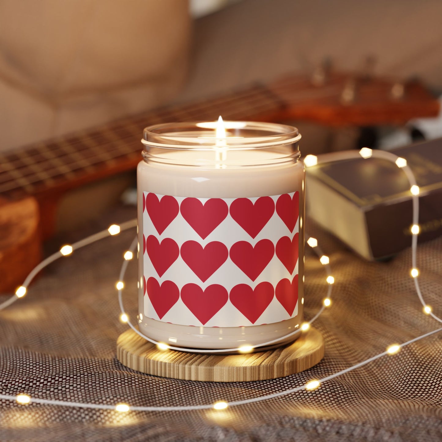 Red Hearts- Scented Soy Candle, 9oz