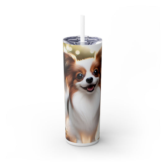 Papillon Skinny Tumbler with Straw, 20oz