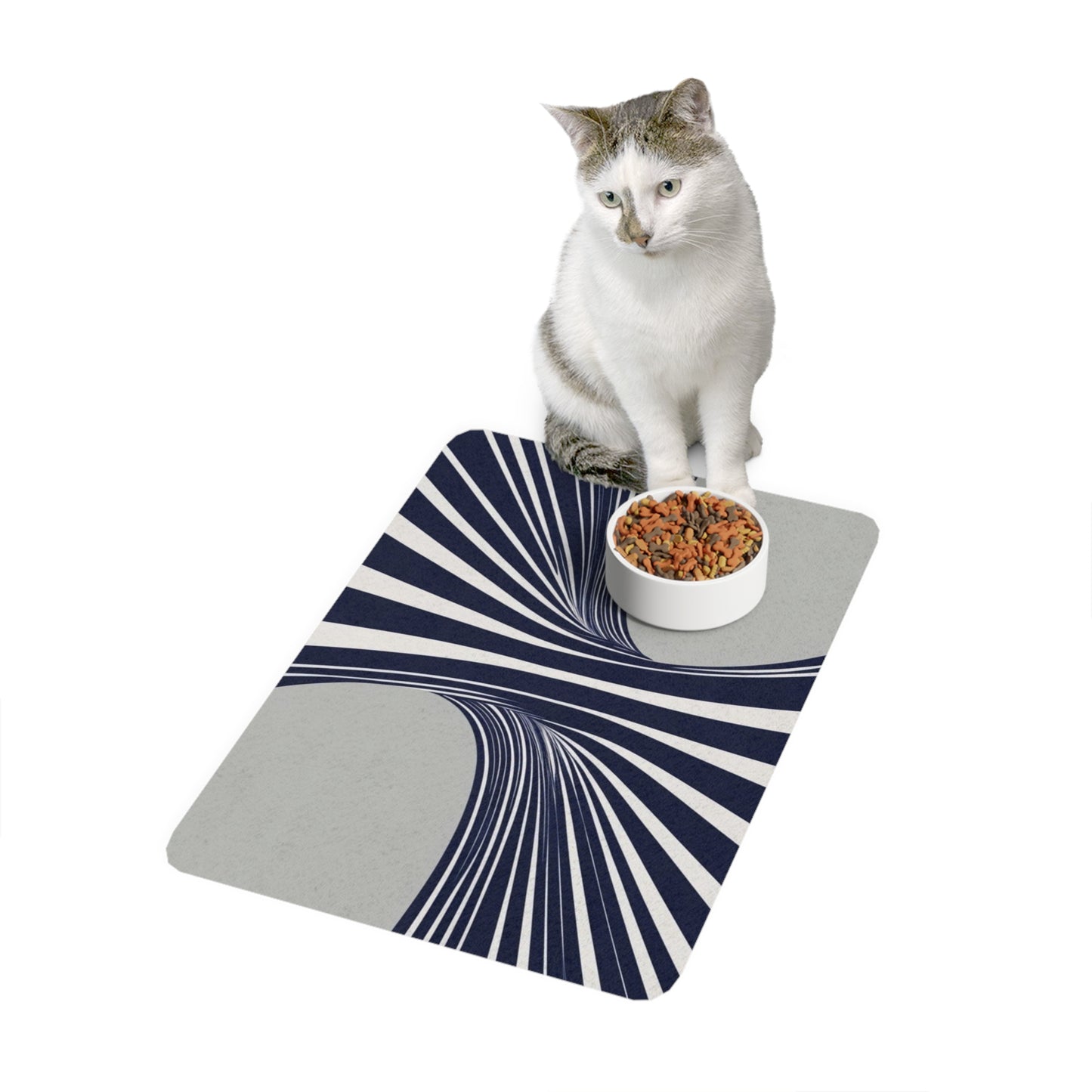 Pet Food Mat (12x18) - Optical Illusion