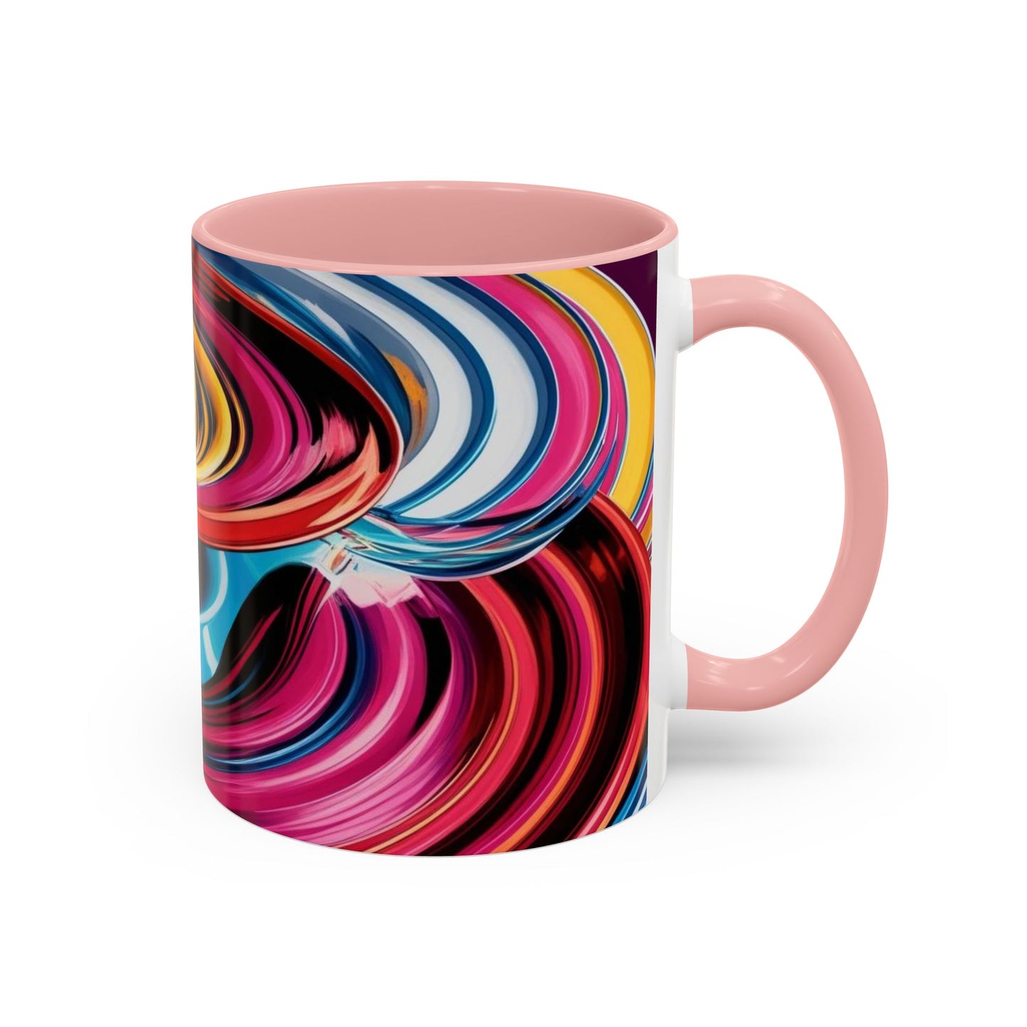 Optical Illusion Accent Mug – Ceramic Coffee Cup