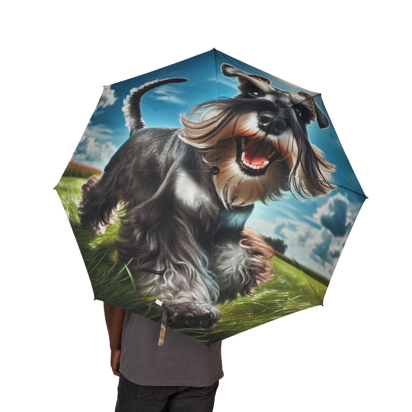 Standard Schnauzer Semi-Automatic Foldable Umbrella