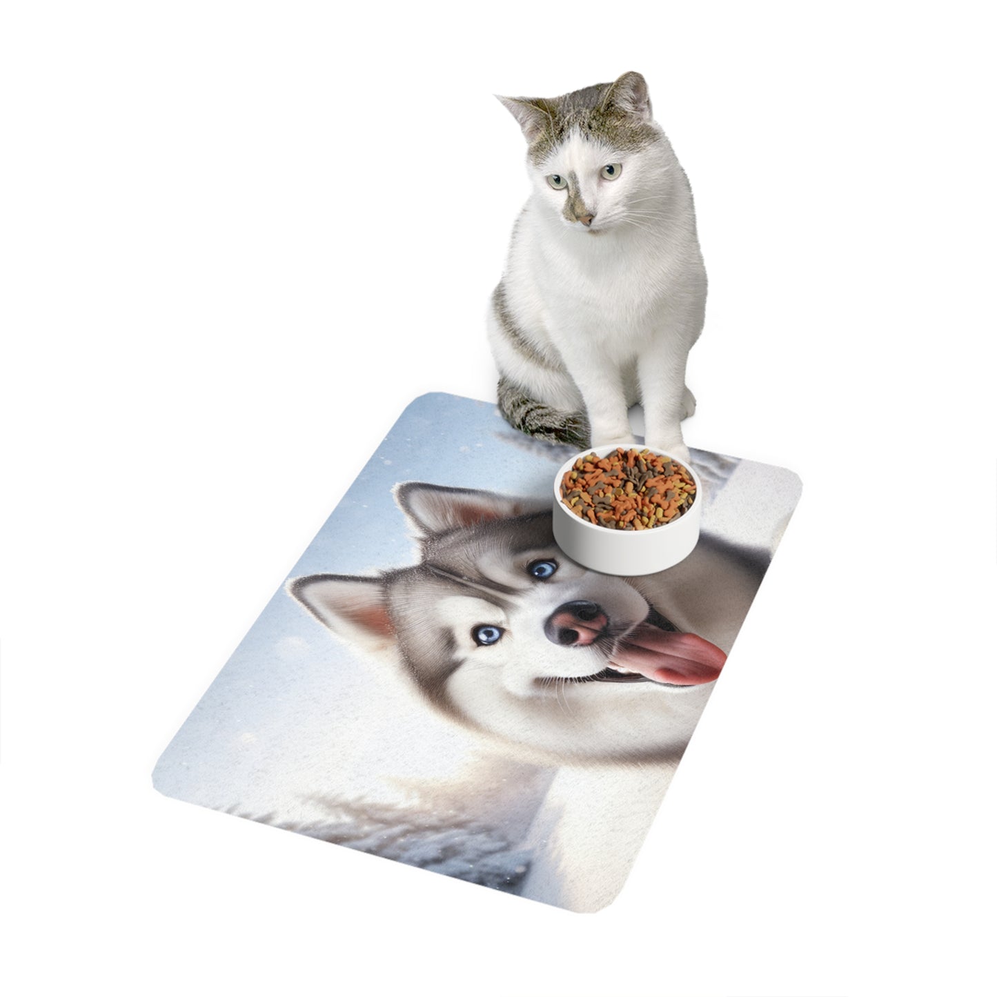 Pet Food Mat (12x18) - Siberian Husky