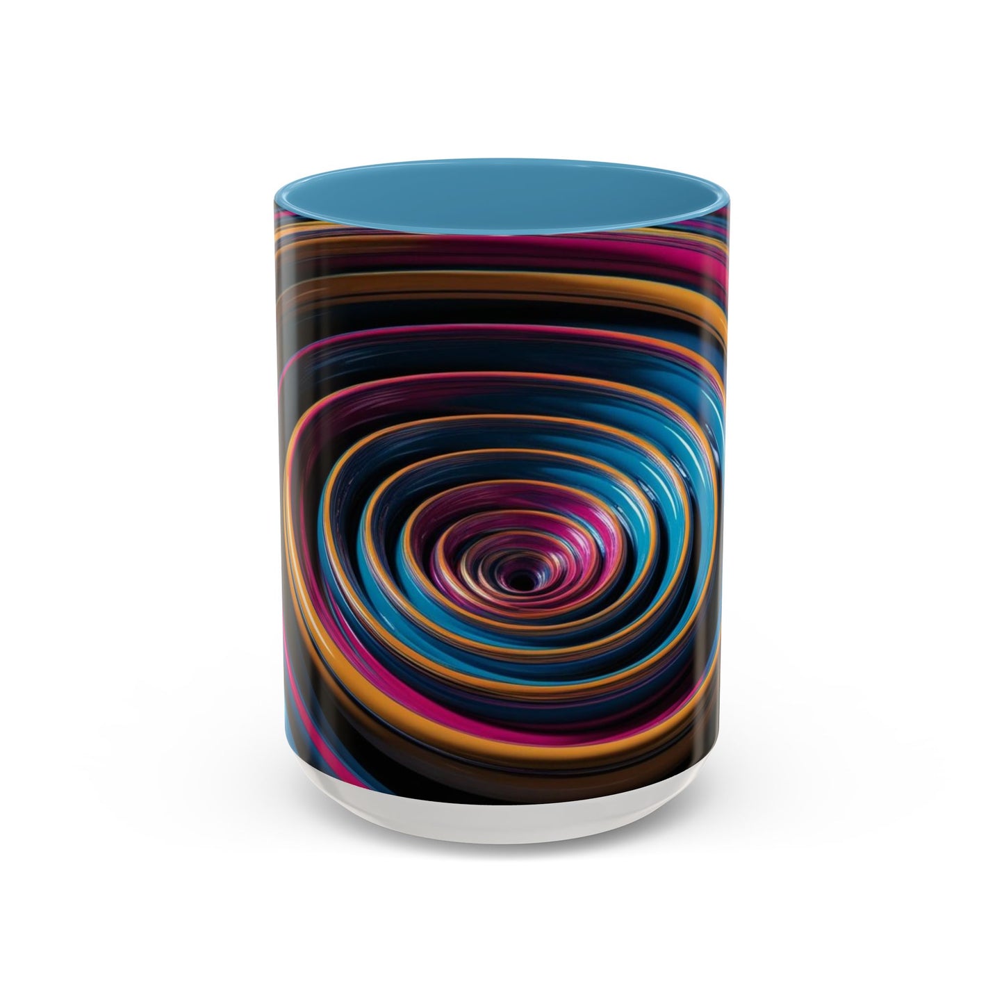 Optical Illusion Accent Mug – Ceramic Coffee Cup