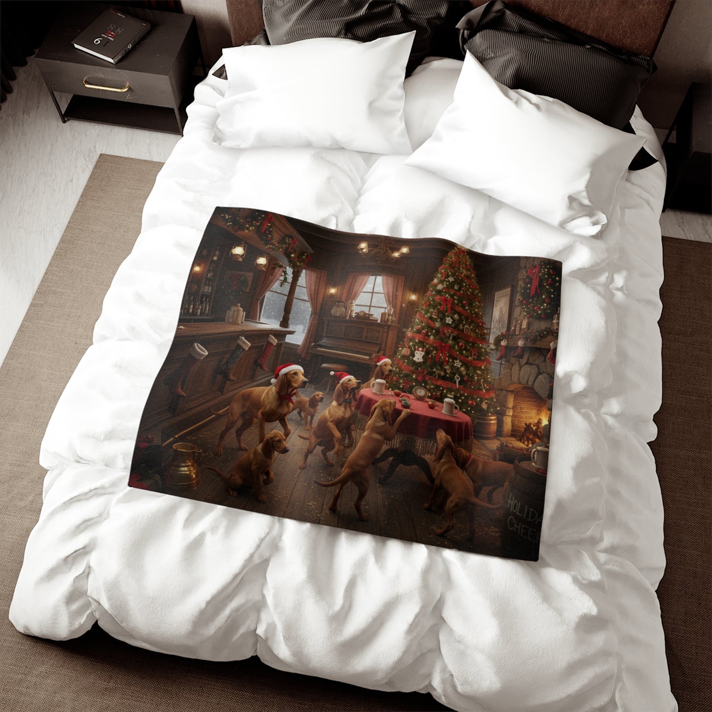 Christmas Puppies Holiday Blanket