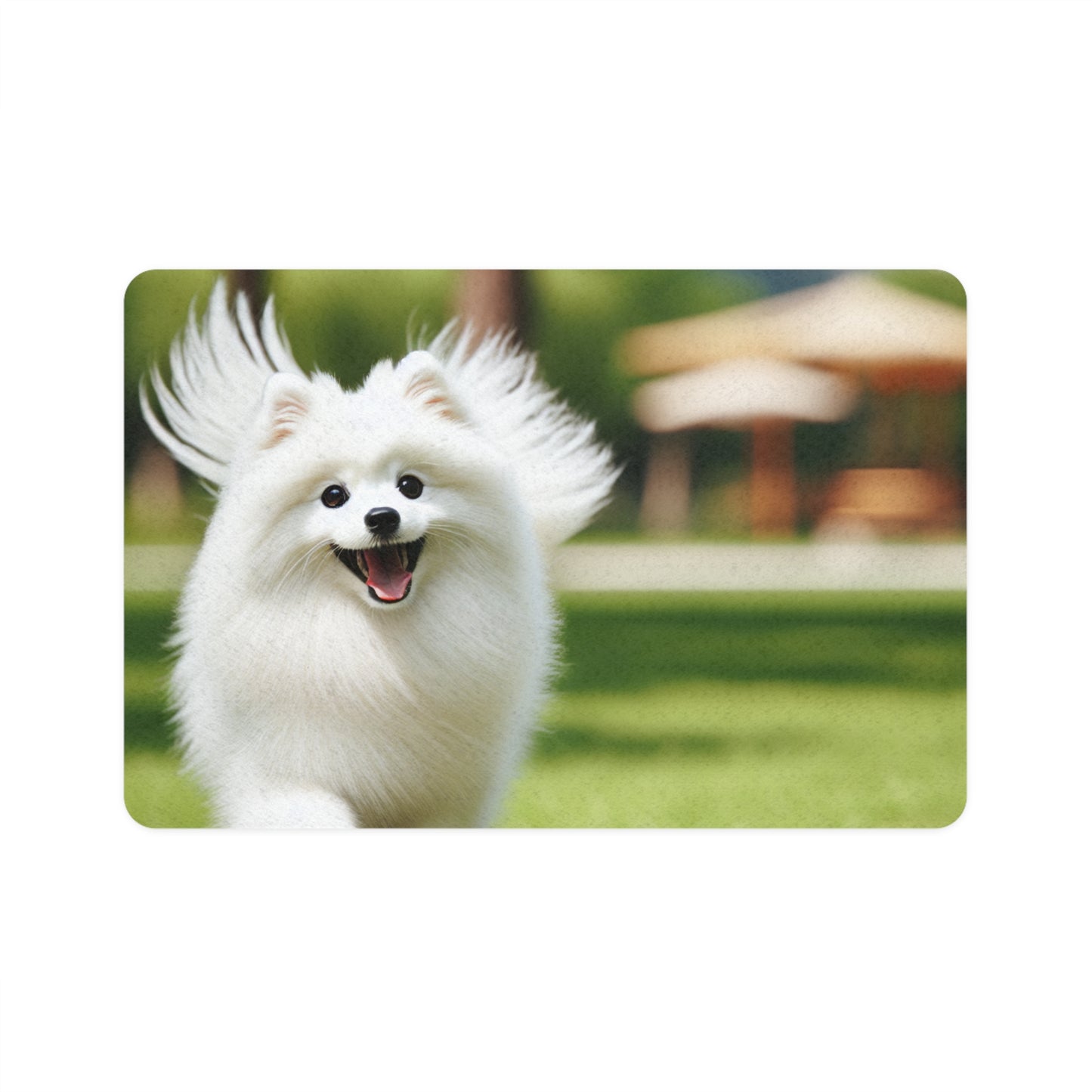 Pet Food Mat (12x18) - Japanese Spitz