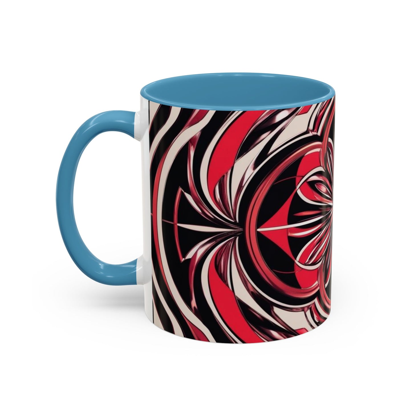 Optical Illusion Accent Mug – Ceramic Coffee Cup