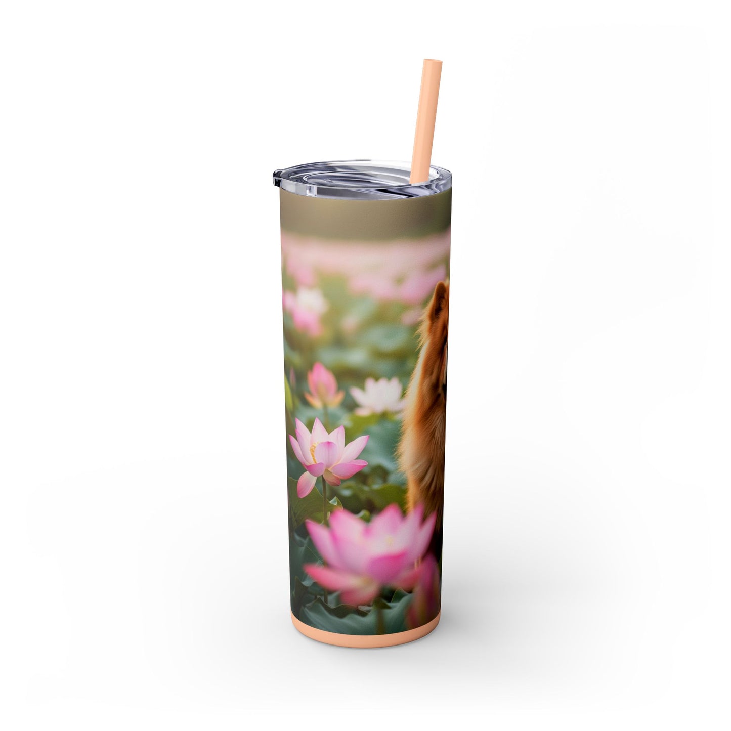 Skinny Tumbler with Straw – 20 oz Stainless Steel Cup