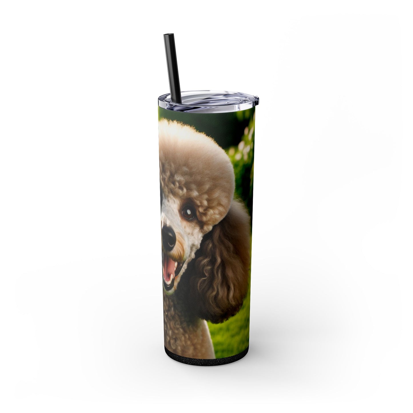 Standard Poodle Skinny Tumbler with Straw, 20oz