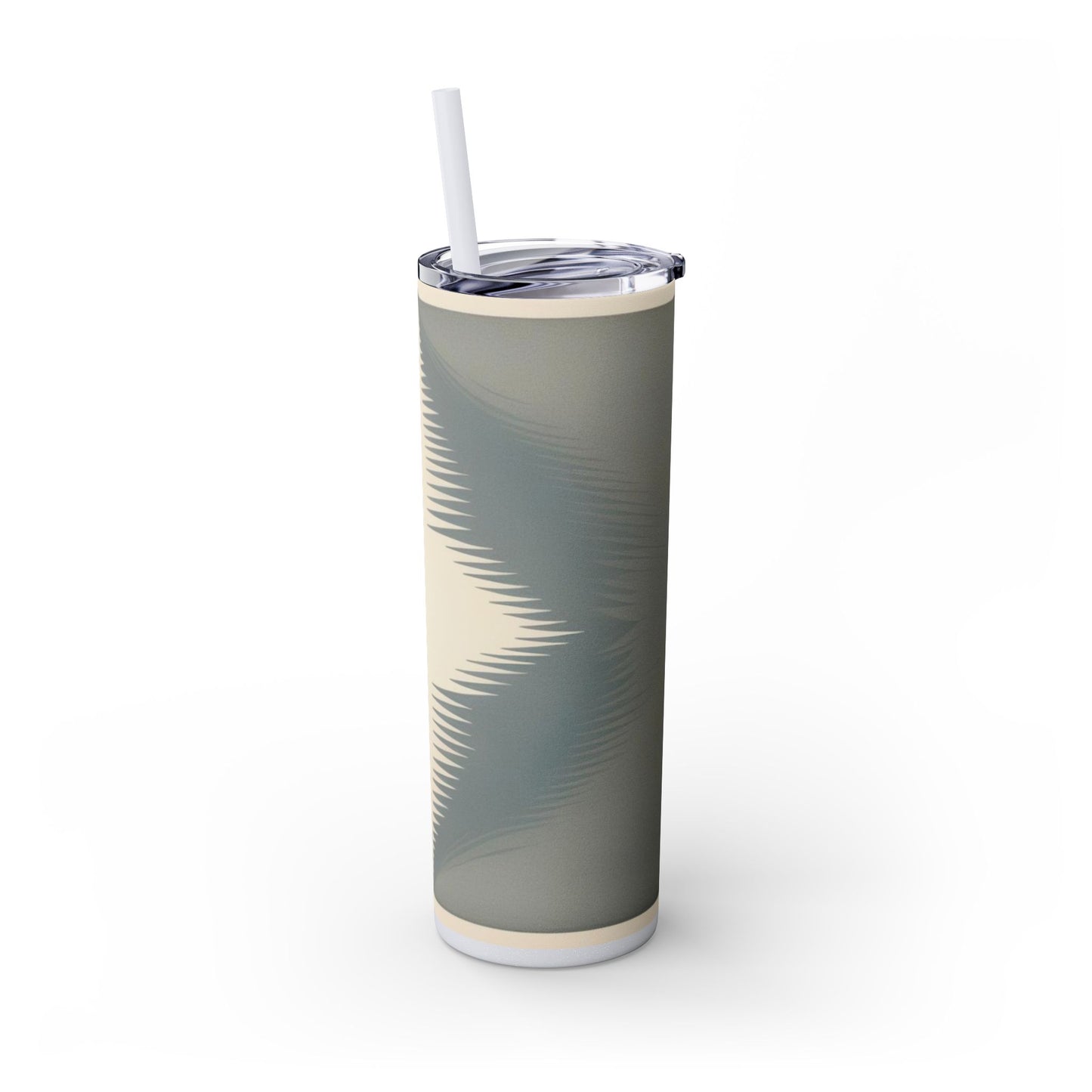 Optical Illusion Skinny Tumbler with Straw, 20oz